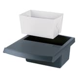 Couvercle, pour bac à papier LOGO-DRIVE couvercle avec bac 5 litres pour LOGO-DRIVE HAN - Couvercle HAN avec bac 5 litres pour LOGO-DRIVE, noir, posé sur un bac LOGO-DRIVE