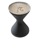Cendrier sur pied avec sable, polypropylène DIABOLO noir APS - Cendrier sur pied avec sable APS DIABOLO noir, cendrier garni de sable sous son tamis