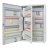 Armoire à clés murale, 150 ou 200 clés Armoire à clés à barrettes réglables WEDO - Armoire à clés WEDO à barrettes réglables 150 clés, porte ouverte