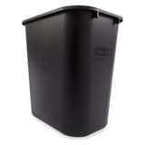 Corbeille à papier, rectangulaire Deskside RUBBERMAID - Corbeille à papier Rubbermaid Deskside noire 26,6 litres, vue de côté
