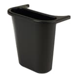 Bac de tri, à accrocher bac latéral Deskside RUBBERMAID - Bac latéral Rubbermaid pour corbeille Deskside, noir, vue d'ensemble