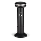 Cendrier sur colonne en inox Infinity grande capacité noir RUBBERMAID - Cendrier sur colonne en inox Rubbermaid Infinity grande capacité noir, vue d'ensemble