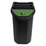 Corbeille de tri, 3 compartiments Écologic 26 litres EXACOMPTA - Corbeille de tri EXACOMPTA Écologic 26 litres noire et grise, vue d'ensemble