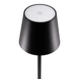 Lampe de table LED sans fil, abat-jour rond FELINE SECURIT - Abat-jour en aluminium noir de la lampe de table Securit FELINE