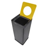 Poubelle de tri sélectif 50 litres PBCORB plastique ALBA - Poubelle de tri sélectif ALBA PBCORB plastique, couvercle ouvert
