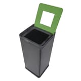 Poubelle de tri sélectif 50 litres PBCORB déchets alimentaires ALBA - Poubelle de tri sélectif ALBA PBCORB déchets alimentaires, couvercle ouvert