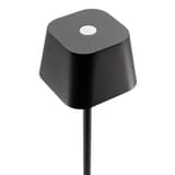 Lampe de table LED sans fil, abat-jour carré GEORGINA SECURIT - Dessus de l'abat-jour de la lampe Securit GEORGINA noire, avec son bouton