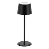 Mini lampe de table LED sans fil, abat-jour rond MONTE-CARLO SECURIT - Lampe de table LED rechargeable Securit MONTE-CARLO noire, vue de face