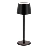 Mini lampe de table LED sans fil, abat-jour rond MONTE-CARLO SECURIT - Lampe de table Securit MONTE-CARLO noire allumée