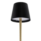 Lampe de table LED sans fil, or et noir ROME SECURIT - Abat-jour noir de la lampe de table Securit ROME, vu de dessous