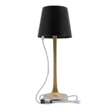 Lampe de table LED sans fil, or et noir ROME SECURIT - Lampe de table Securit ROME avec son câble de charge magnétique branché