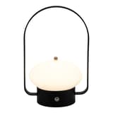 Lampe de table LED sans fil, avec appel du service BARCELONA SECURIT - Lampe de table LED rechargeable Securit BARCELONA noir, vue de face