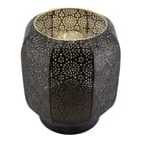 Lanterne LED sans fil, métal ajouré MARRAKECH SECURIT - Lanterne Securit MARRAKECH vue de dessus, intérieur doré