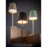 Lampe de table LED sans fil, abat-jour en métal MERLE APS - Abat-jour allumés de trois lampes de table APS MERLE