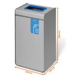 Borne de tri sélectif 55 litres DURASORT papier DURABLE - Borne de tri sélectif DURABLE DURASORT papier, dimensions