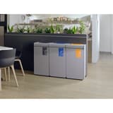 Borne de tri sélectif 55 litres DURASORT plastique DURABLE - Borne de tri sélectif DURABLE DURASORT plastique, en situation dans un espace d'accueil