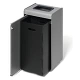 Borne de tri sélectif 55 litres DURASORT déchets résiduels DURABLE - Borne de tri sélectif DURABLE DURASORT déchets résiduels, porte ouverte sur le bac intérieur
