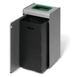Borne de tri sélectif 55 litres DURASORT verre DURABLE - Borne de tri sélectif DURABLE DURASORT verre, porte ouverte sur le bac intérieur