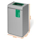 Borne de tri sélectif 55 litres DURASORT verre DURABLE - Borne de tri sélectif DURABLE DURASORT verre, dimensions