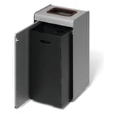 Borne de tri sélectif 55 litres DURASORT biodéchets DURABLE - Borne de tri sélectif DURABLE DURASORT biodéchets, porte ouverte sur le bac intérieur