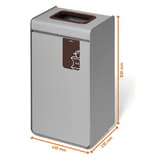 Borne de tri sélectif 55 litres DURASORT biodéchets DURABLE - Borne de tri sélectif DURABLE DURASORT biodéchets, dimensions