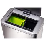 Poubelle automatique à capteur 2 × 20 litres NO TOUCH DUO DURABLE - Poubelle automatique DURABLE NO TOUCH DUO, les deux bacs intérieurs