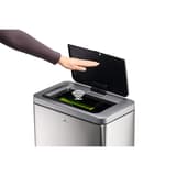Poubelle automatique à capteur 2 × 20 litres NO TOUCH DUO DURABLE - Poubelle automatique DURABLE NO TOUCH DUO, ouverture par le capteur de mouvement