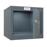 Casier cube à clé, 44 litres CL0344 PHOENIX - Casier cube Phoenix CL0344 anthracite, porte ouverte sur l'intérieur