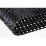 Tapis caillebotis en caoutchouc, intérieur et extérieur EAZYCARE SCRUB MILTEX - Tapis caillebotis miltex EAZYCARE SCRUB noir 80 × 120 cm, angle et épaisseur de 22 mm