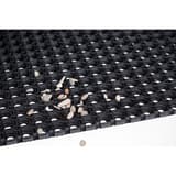 Tapis caillebotis en caoutchouc, intérieur et extérieur EAZYCARE SCRUB MILTEX - Tapis caillebotis miltex EAZYCARE SCRUB noir 80 × 120 cm, gravillons retenus dans les ouvertures
