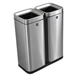 Poubelle de tri 2 × 30 litres, inox the twin bin HELIT - Poubelle de tri helit the twin bin 2 × 30 litres, les deux ouvertures sur le dessus