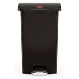 Poubelle à pédale frontale, 15 à 90 litres Streamline RUBBERMAID - Poubelle à pédale Rubbermaid Streamline 30 litres noir, vue d'ensemble
