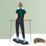 Planche d'équilibre pour bureau assis-debout Ergo Active LEITZ - Planche d'équilibre LEITZ Ergo Active, illustration de l'oscillation au bureau debout