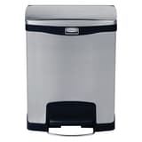Poubelle à pédale en inox, 30 à 90 litres Impressions RUBBERMAID - Poubelle à pédale inox Rubbermaid Impressions 30 litres, vue de face