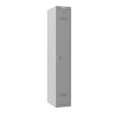Vestiaire 1 porte en acier, 242 litres PL1130, serrure à clé PHOENIX - Vestiaire Phoenix PL1130 serrure à clé gris clair, vue de trois quarts