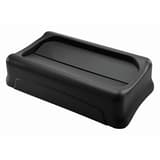 Couvercle basculant pour collecteur Slim Jim Slim Jim couvercle basculant RUBBERMAID - Couvercle basculant Rubbermaid Slim Jim noir, vue d'ensemble