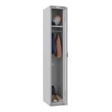 Vestiaire 1 porte en acier, 242 litres PL1130, serrure électronique PHOENIX - Vestiaire Phoenix PL1130 serrure électronique gris clair, porte ouverte