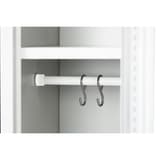 Vestiaire 1 porte en acier, 242 litres PL1130, serrure électronique PHOENIX - Vestiaire Phoenix PL1130 serrure électronique gris clair, en situation dans un vestiaire