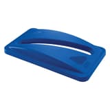 Couvercle de tri papier pour collecteur Slim Jim Slim Jim couvercle de tri papier RUBBERMAID - Couvercle de tri papier bleu Rubbermaid Slim Jim, vue d'ensemble