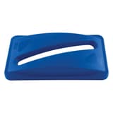 Couvercle de tri papier pour collecteur Slim Jim Slim Jim couvercle de tri papier RUBBERMAID - Couvercle de tri papier bleu Rubbermaid Slim Jim, vue de dessus