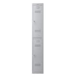 Vestiaire 2 portes en acier, 2 x 121 litres PL1230, serrure à clé PHOENIX - Vestiaire Phoenix PL1230 serrure à clé gris clair, vue de face