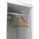 Vestiaire 2 portes en acier, 2 x 121 litres PL1230, serrure à clé PHOENIX - Vestiaire Phoenix PL1230 serrure à clé gris clair, détail