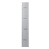 Casier 4 portes en acier, 4 x 60,5 litres PL1430, serrure à clé PHOENIX - Casier Phoenix PL1430 serrure à clé gris clair, vue de côté