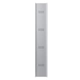 Casier 4 portes en acier, 4 x 60,5 litres PL1430, serrure électronique PHOENIX - Casier Phoenix PL1430 serrure électronique gris clair, vue de côté