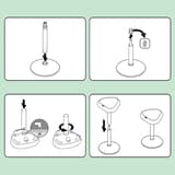 Tabouret assis-debout Ergo Active assis-debout gris foncé LEITZ - Tabouret assis-debout LEITZ Ergo Active assis-debout gris foncé, montage
