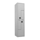 Vestiaire 2 portes en Z, 324 litres PLZ1240, serrure à code PHOENIX - Vestiaire Phoenix PLZ1240 serrure à code, vue de trois quarts