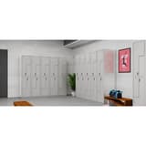 Vestiaire 2 portes en Z, 324 litres PLZ1240, serrure électronique PHOENIX - Vestiaire Phoenix PLZ1240 serrure électronique, en situation dans un vestiaire
