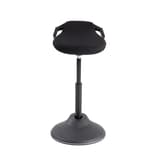Tabouret assis-debout FLEXY noir ALBA - Tabouret assis-debout ALBA FLEXY noir, vue de face