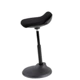 Tabouret assis-debout FLEXY noir ALBA - Tabouret assis-debout ALBA FLEXY noir, vue de côté