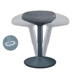 Tabouret actif Ergo Active gris foncé LEITZ - Tabouret actif LEITZ Ergo Active gris foncé, base oscillante